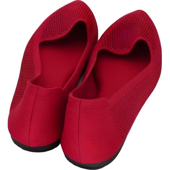 MIA Corrine Knit Ballet Flats Red Women’s Slip-On Comfort Shoes US 8.5M - Picture 3 of 6